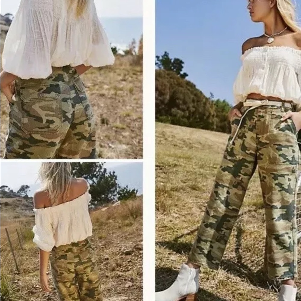 NWT/Free people Remy Camo Printed Capri/27 - Picture 8 of 11